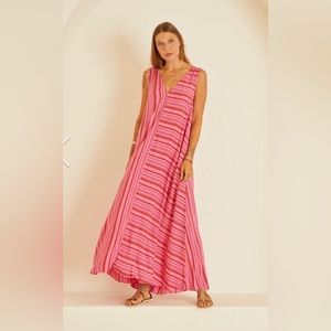 Natalie Martin Tova Thin Stripe Pink XL